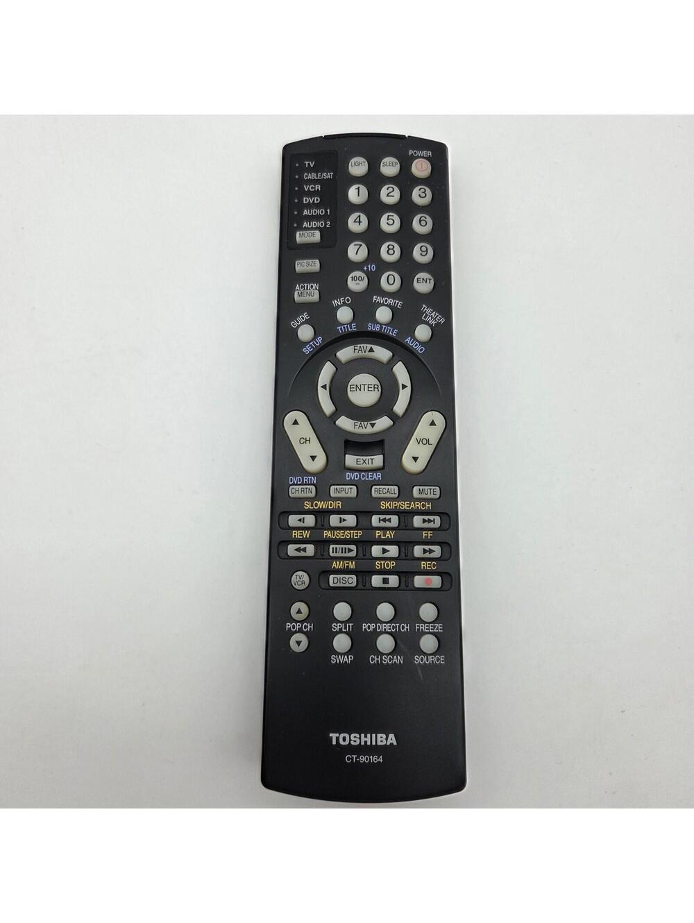 Genuine Toshiba CT-90164 OEM Universal Remote Control – TV/DVD/VCR/Cable/Sat